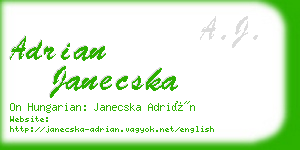 adrian janecska business card